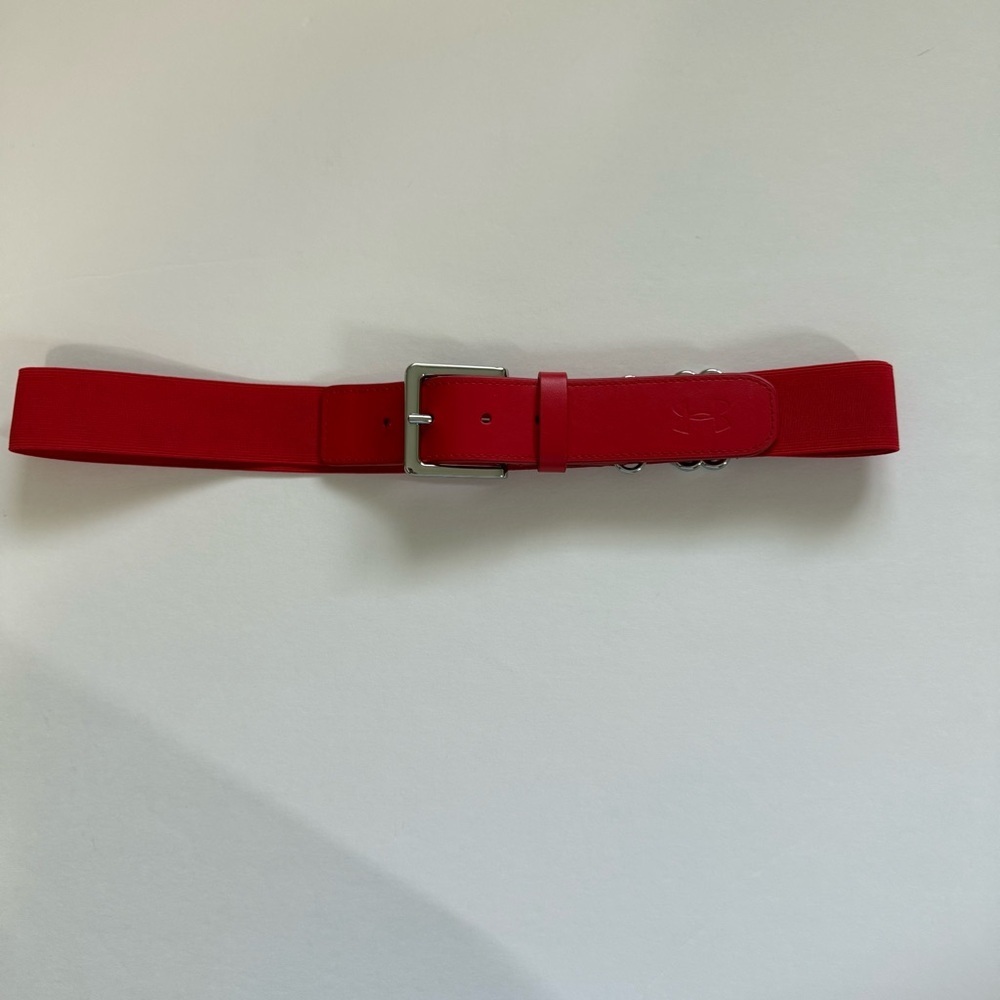 Unisex Under Armour‎ red Leather and elastic baseball belt